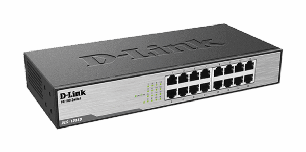 Switch 16 ports 10/100Mbps - Métallique & Rackable